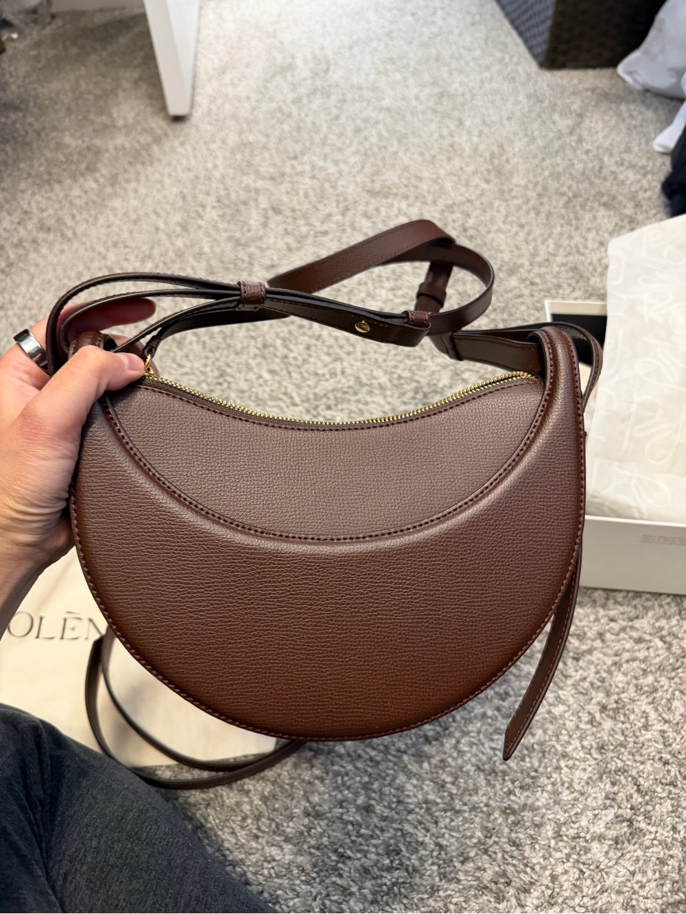 Polene numero dix textured sandalwood purse bag - Picture 7 of 14